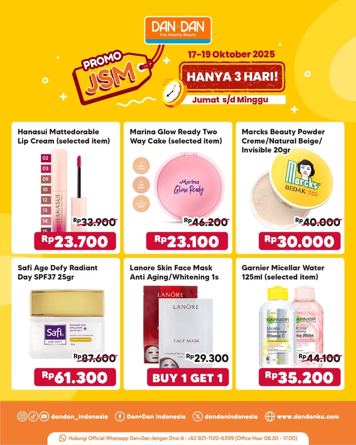 Weekend di Dan Dan cuan cuan cuan Skincare, makeup, personal care, sampai body care, semua ada di Dan Dan dengan ha...