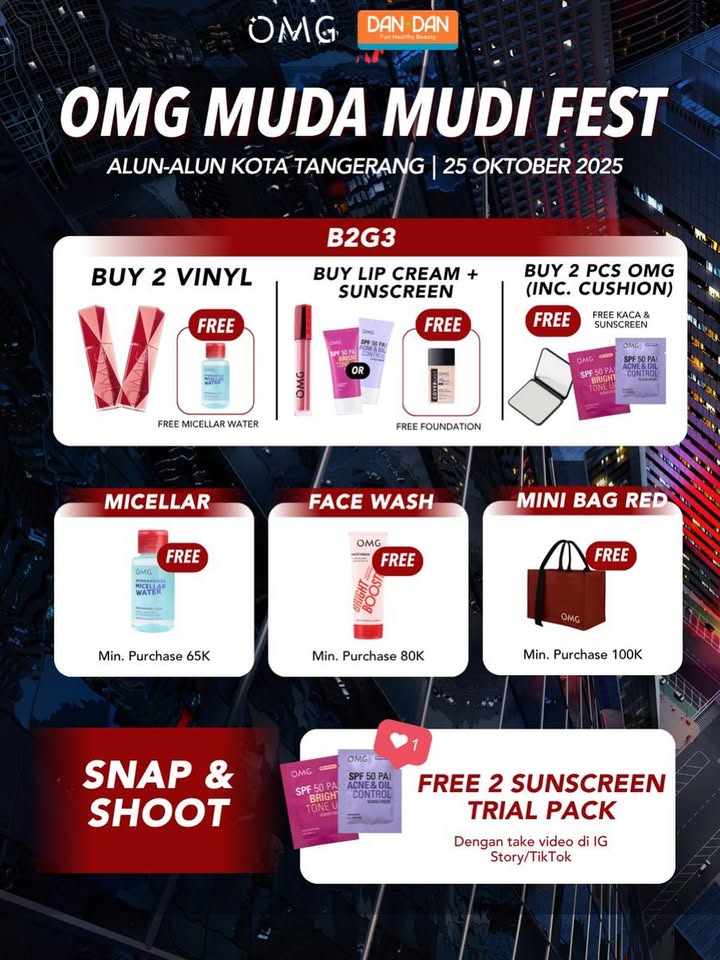 Bazaar promo OMG lagi happening banget di Dan Dan Diskon besar buat produk pilihan waktunya stok makeup baru biar ...