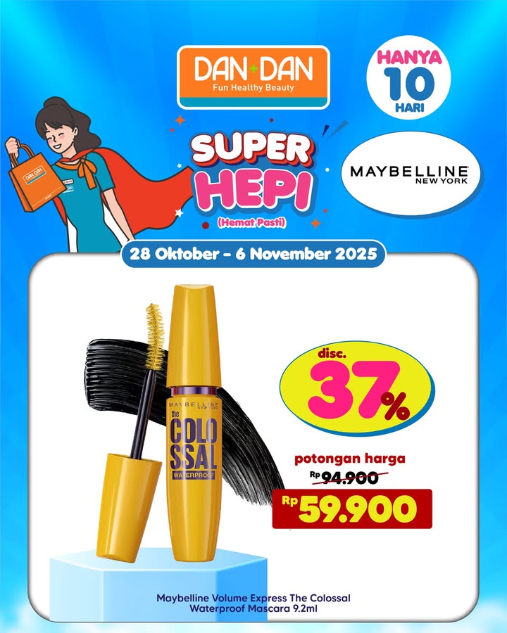 Hi pemilik rekening yang lagi banyak isinya, jangan lupa ke Dan Dan cek promo ya Ada promo Super Hepi dengan potongan h...