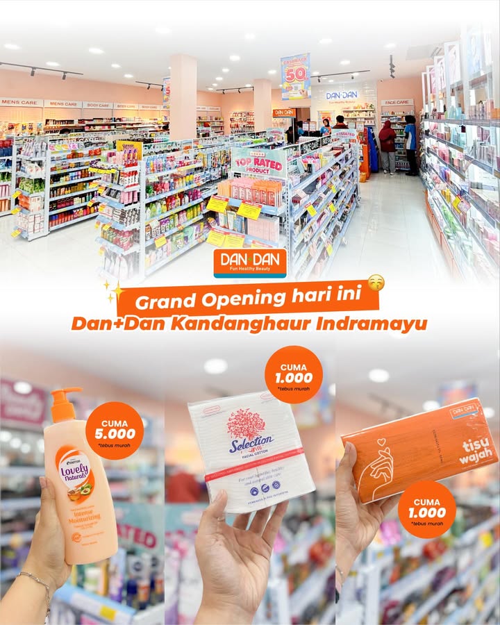 Siap siap kalap belanja di Grand Opening Dan Dan hari ini Warga sekitar Kandanghaur Indramayu merapat yukkk, banyak hadia...