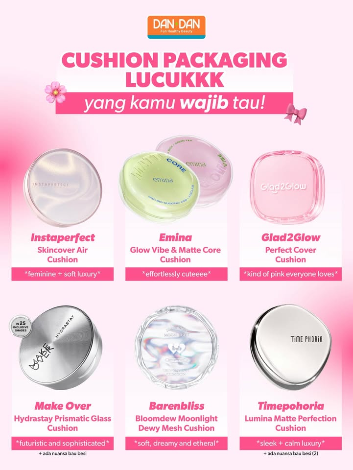 Cushion mana yang kamu udah punya Coba komen di bawah, 1 cushion yg kamu belum punya berdasarkan gambar di atas bese...