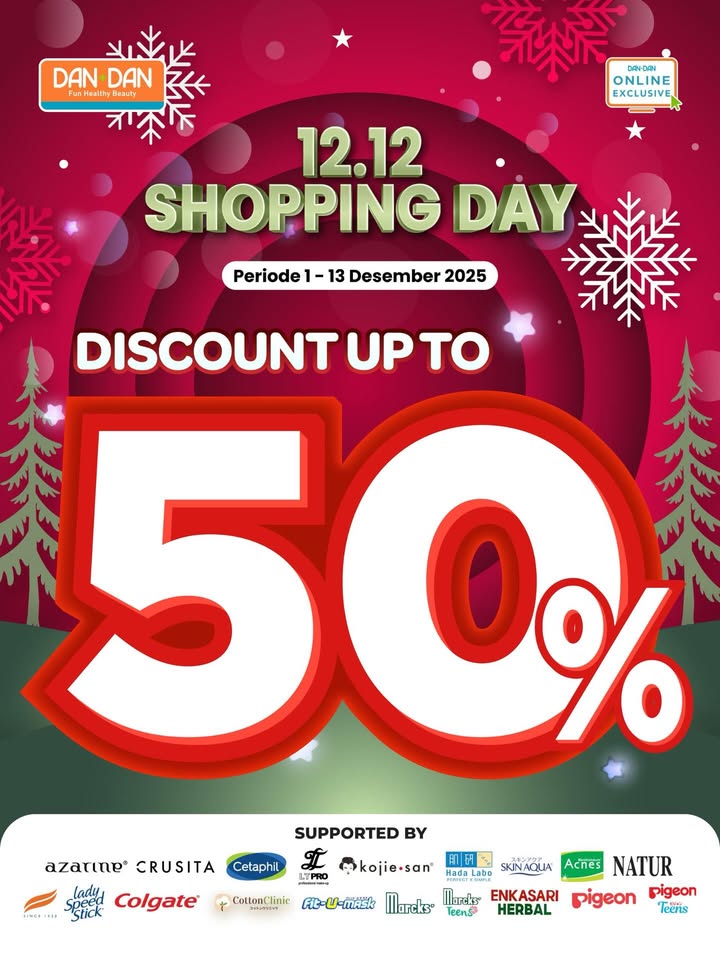 PROMO 12.12 Online Exclusive Bulan Desember dimulai dengan Promo Dan Dan 12