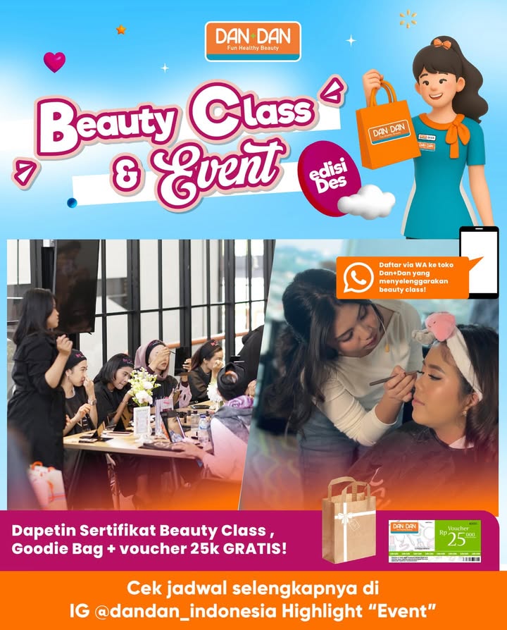 Yuk ikutan beauty class skin check bazaar bareng brand brand favorit kamu di gerai Dan Dan pilihan Selain dapet ilm...