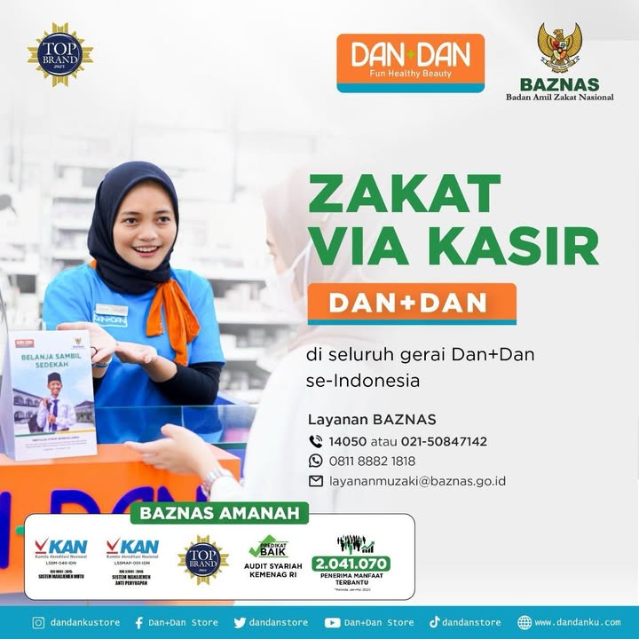 Tunaikan zakat Anda untuk dengan mudah melalui Kasir Dan Dan Caranya 1 Kunjungi Dan Dan terdekat 2 Tunaikan zakat...