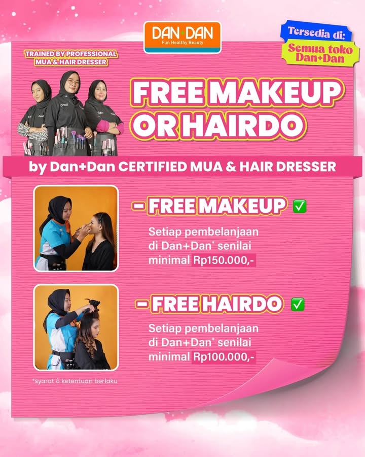 Masuk toko bare face, keluar full makeup bukan cuma nyobain tester Bisaa Sini ke Dan Dan laaahhh FREE MAK...