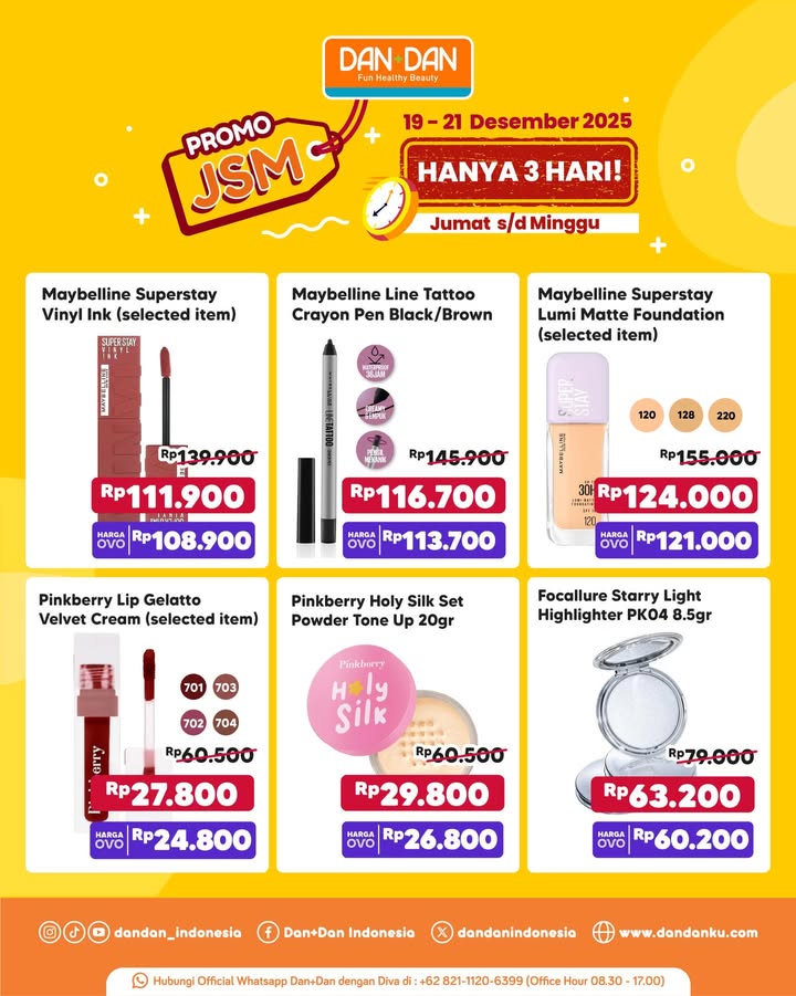 Weekend menuju akhir tahun cuannnnn Skincare, makeup, personal care, sampai body care, semua ada di Dan Dan dengan ha...