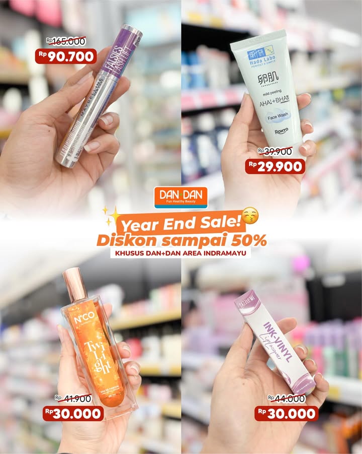 SPESIAL DAN DAN Area Indramayu Diskon sampai 50 untuk produk makeup, skincare dan fragrance Swipe left untuk cek ...