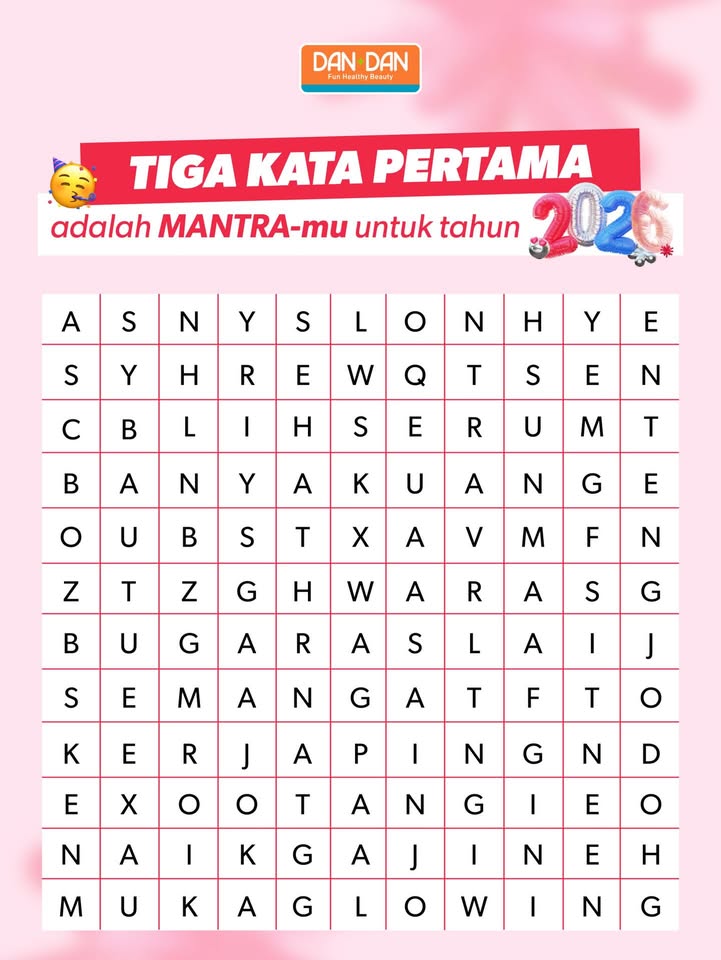2026 udah di depan mata, yuk temukan mantra penyemangatmu tahun depan Kamu dapet apaaa dandanlovers AyokeDanDan ...