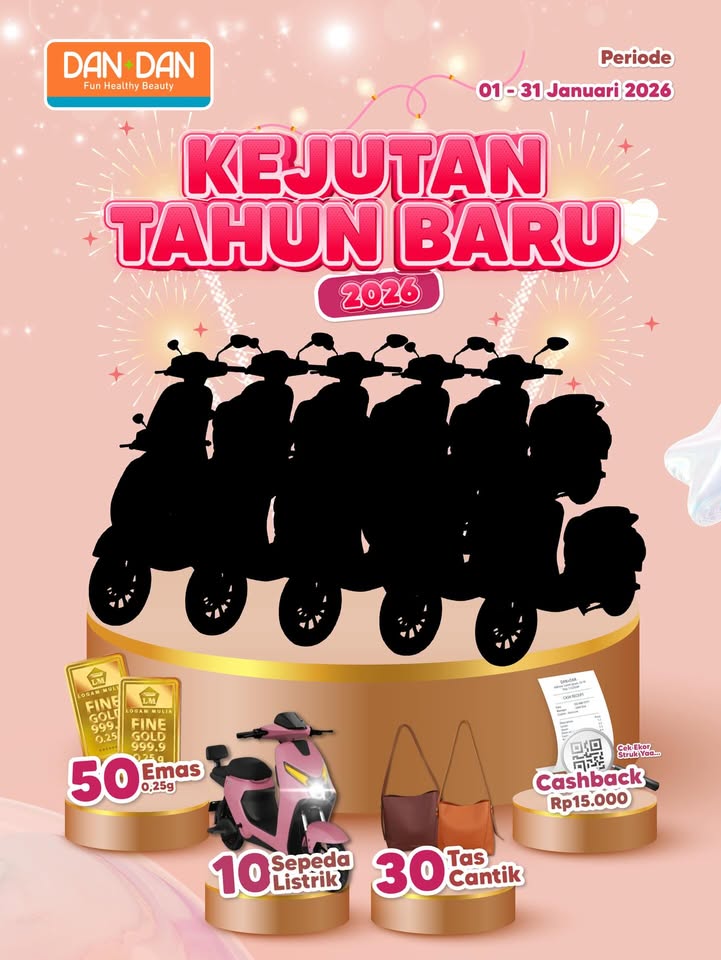 Biar tahun baru semangatnya makin menggebu, Dan Dan punya hadiah tambahan spesial buat kamu Ada yang bisa tebak apa...