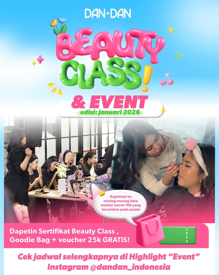 Yuk ikutan beauty class skin check bazaar bareng brand brand favorit kamu di gerai Dan Dan pilihan Selain dapet ilm...