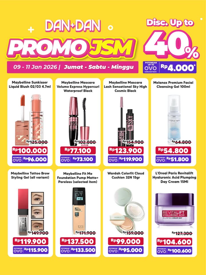 CUMA WEEKEND AJA JSM Dan Dan lagi jalan dengan diskon up to 40 Plus extra potongan OVO buat item pilihan Jangan nun...