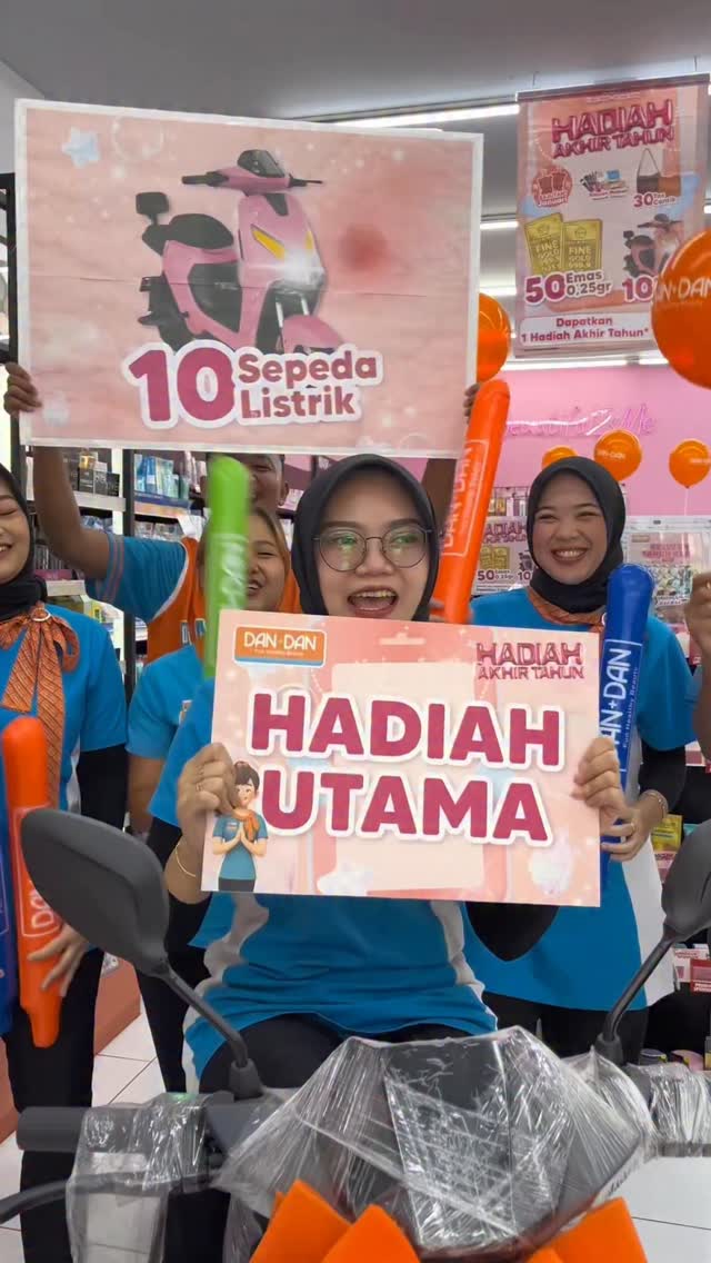 Yeaaay, hadiah sepeda listrik dari program belanja Dan Dan Kejutan Tahun Baru sudah mendarat dengan selamat di pesantr...