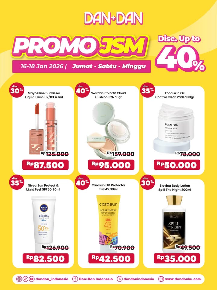 CUMA WEEKEND AJA Promo JSM Dan Dan lagi jalan dengan diskon up to 50 Jangan nunggu besok Langsung ke Dan Dan sekar...