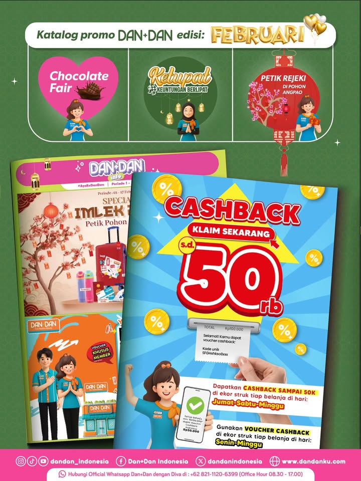 Bulan ini, fix cuan full of love banyak berkah di Dan Dan Februari ini ada 3 perayaan yang bisa nikmat...