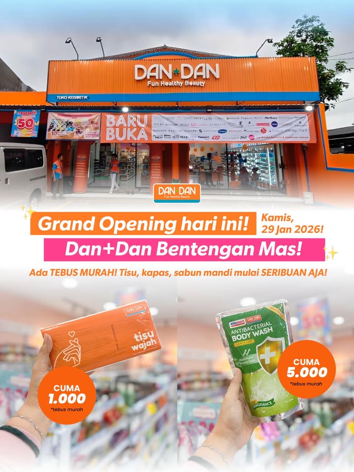 Yuk belanja di Grand Opening Dan Dan hari ini Warga sekitar Bentengan Mas mari merapat, banyak hadiah langsung dan aktivi...