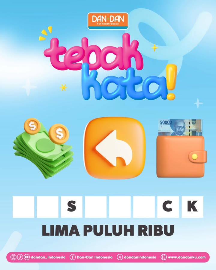 jawabannya adalahhhhh... AyokeDanDan DanDanIndonesia TebakKata