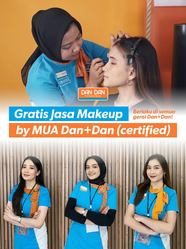 Masuk Dan Dan pucet, keluar full makeup bukan cuma nyobain tester Bisaa Sini ke Dan Dan yukkk FREE MAKEUP...
