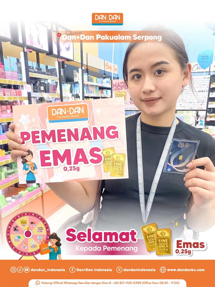 Selamat untuk pelanggan setia Dan Dan yang sudah menerima hadiah Kejutan Tahun Baru emas 0