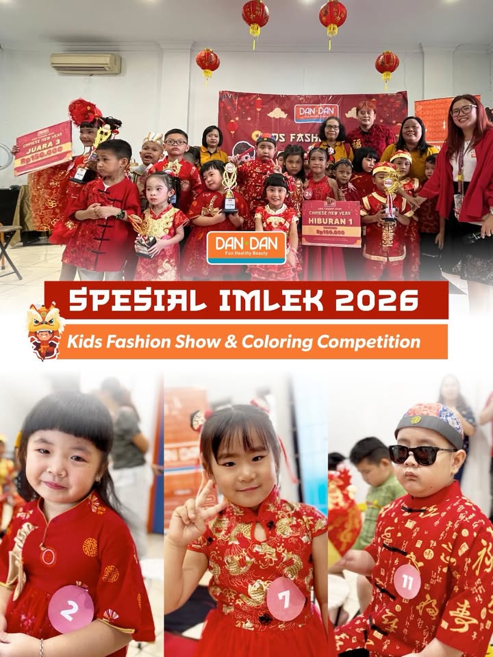 Spesial Imlek 2026 bareng Dan Dan Kids Fashion Show Coloring Competition yang penuh gaya, penuh warna, dan penuh tawa ...