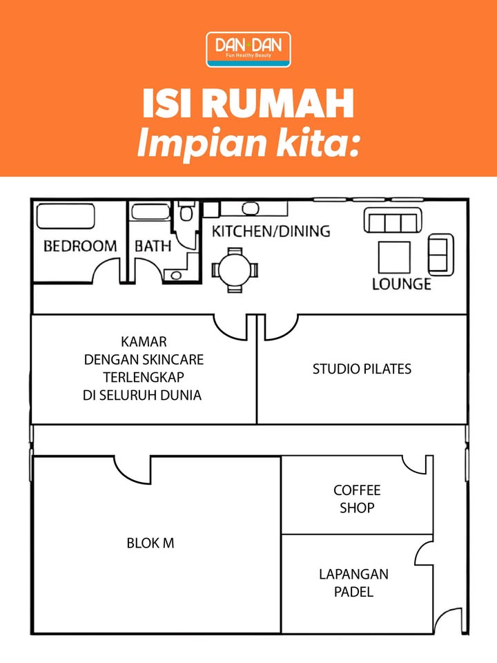 Atur seplenger mungkin denah rumah impianmu Tapi kalo udah sadar, sini swipe left dan cek promo di Dan Dan aja ...