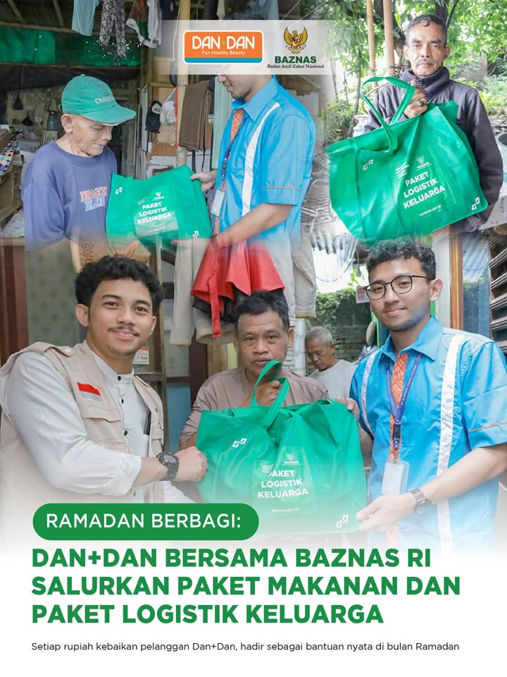 Bersama Badan Amil Zakat Nasional BAZNAS RI, Dan Dan menyalurkan Sajian Berkah Bergizi dan Paket Logistik Keluarga untuk y...