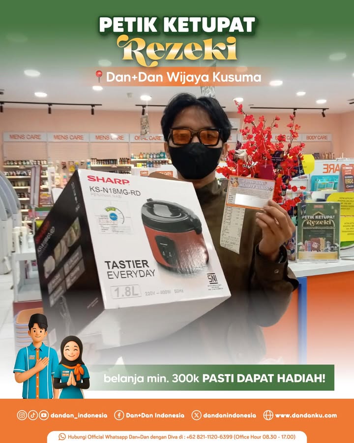 Makin banyak lagi yang dapet hadiah Petik Ketupat di Dan Dan SEMUA PASTI DAPAT HADIAH tiap belanja min