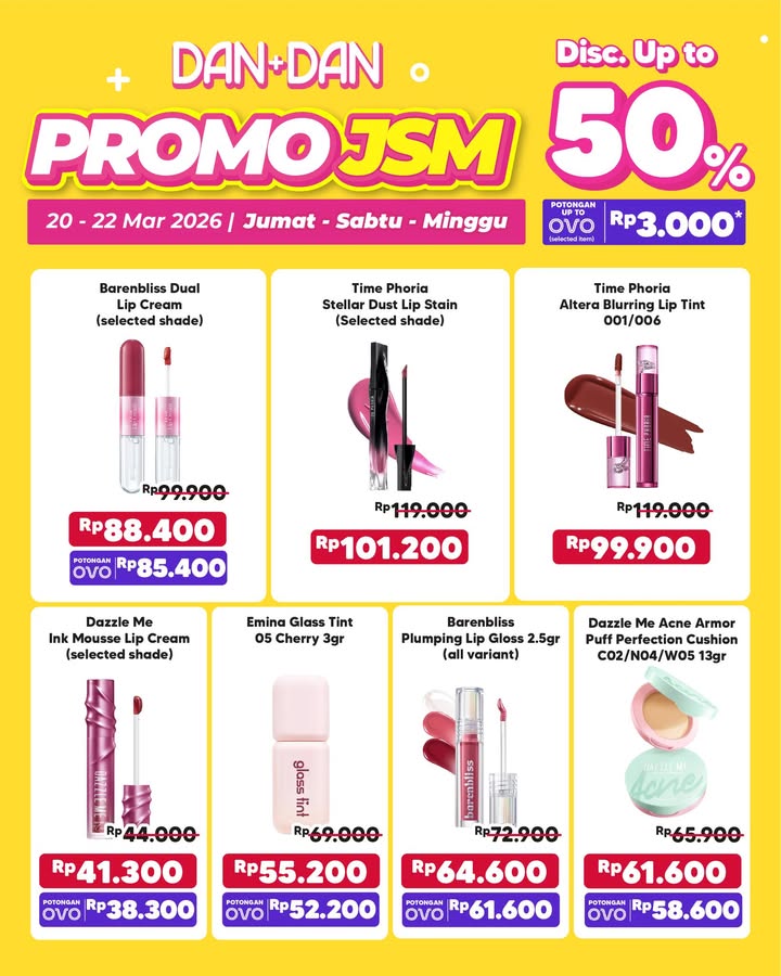 Weekend makin hemat jelang Lebaran Ada Promo JSM dengan diskon hingga 35 untuk skincare makeup favoritmu berlaku di ...