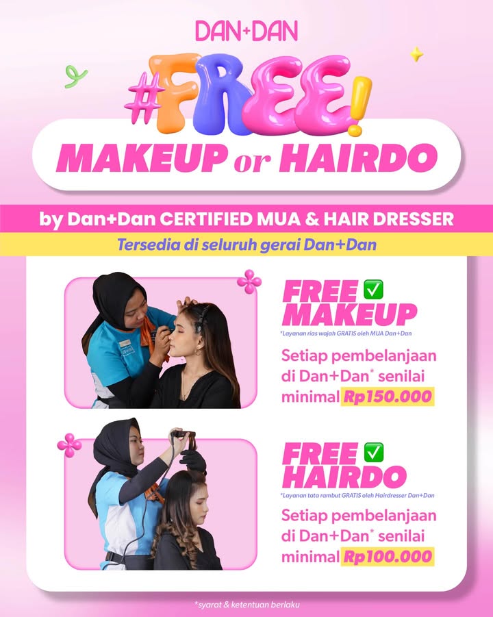 Masuk pucet, keluar full makeup bukan cuma nyobain tester Bisaa Sini ke Dan Dan yukkk FREE jasa MAKEUP ...