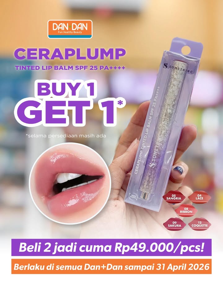 Buy 1 get 1 FREE somethincofficial Ceraplump Berlaku di semua toko Dan Dan, selama persediaan masih ada, grab it fas...
