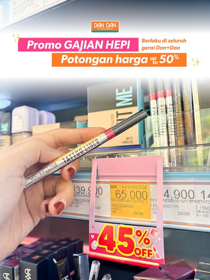 Masih ada diskon sampai 50 di Dan Dan Gajian Hepi Cuma sampai 5 April, jangan lupa mampir ke Dan Dan terdekat yaaa ...
