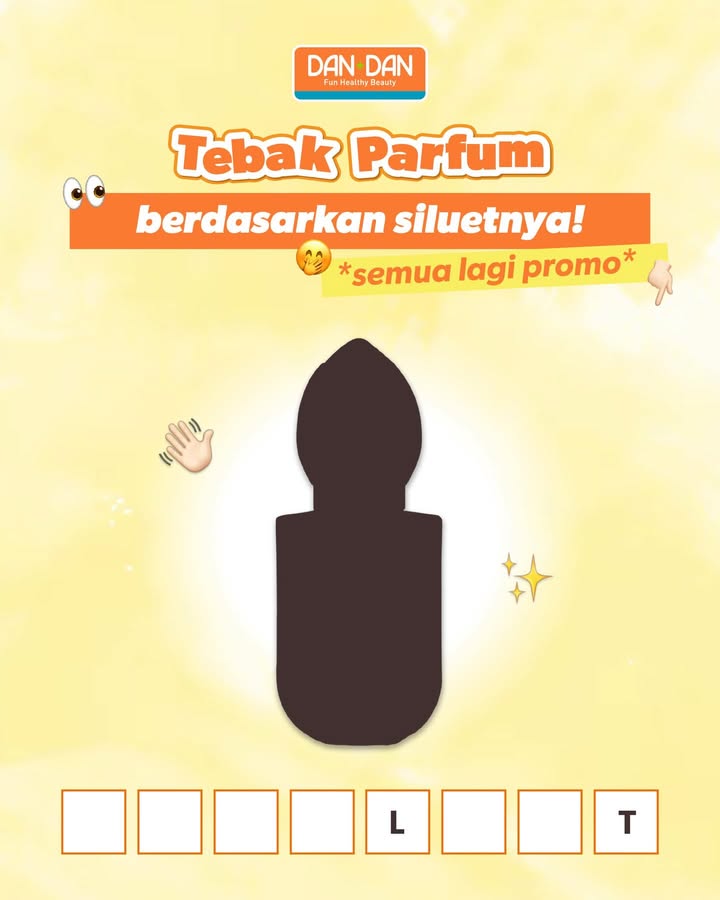 Tebak merk parfum berdasarkan siluetnya yuk Hintnya semua parfumnya lagi promo di Dan Dan bulan ini AyokeDanDan ...