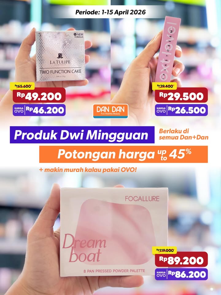 Cek promo promo Dan Dan di minggu ini yuk Buanyak banget promo up to 45 buat kamu, berlaku minggu ini, jangan lupa mampir ...