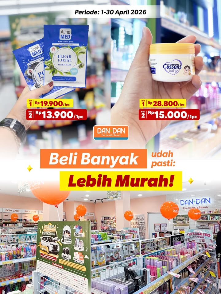Belanja makin banyak, harganya makin murah Mulai dari sheet mask sampai kebutuhan si kecil, semuanya ada promo spesial yan...