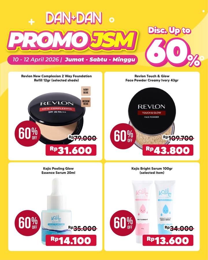Promo JSM diskon sampai 60 cuma berlaku Jumat Minggu, jadi jangan sampai kelewatan Yuk langsung ke Dan Dan t...