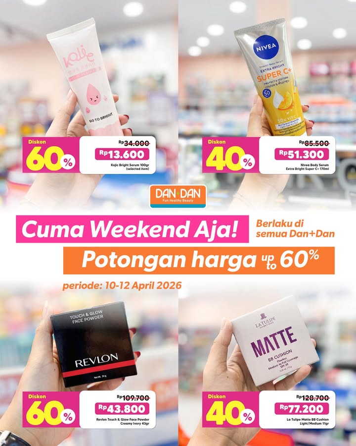 LAST DAY Promo JSM dengan diskon sampai 60 cuma berlaku Jumat Minggu, jadi jangan sampai kelewatan Yuk langsung ke Dan ...