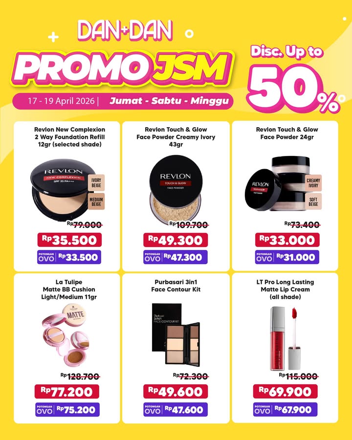 Promo JSM diskon sampai 50 cuma berlaku Jumat Minggu, jadi jangan sampai kelewatan Yuk langsung ke Dan Dan t...