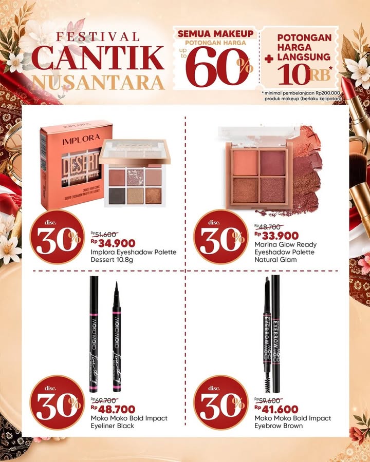 Promo spesial Kartini diskon sampai 60 dimulai Dalam rangka mengenang Ibu Kartini yang berjuang biar perempuan bisa beba...