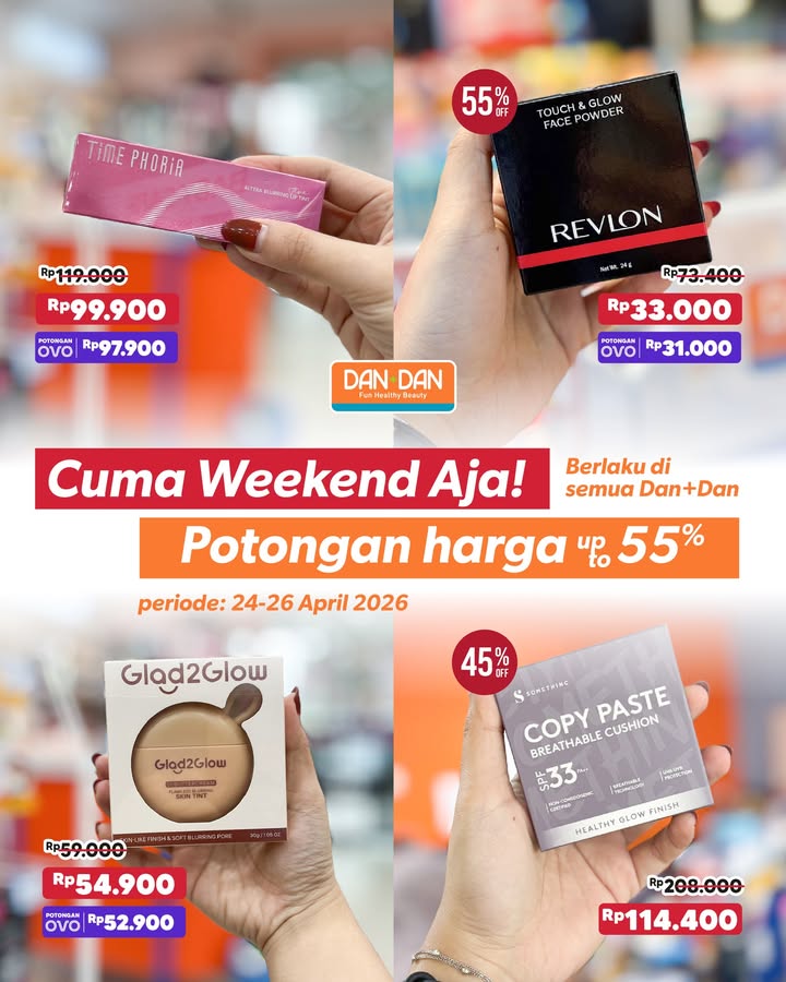Weekend mulai promo JSM Cuma berlaku Jumat, Sabtu, dan Minggu dengan diskon sampai 55 Berlaku di semua toko Dan Dan...