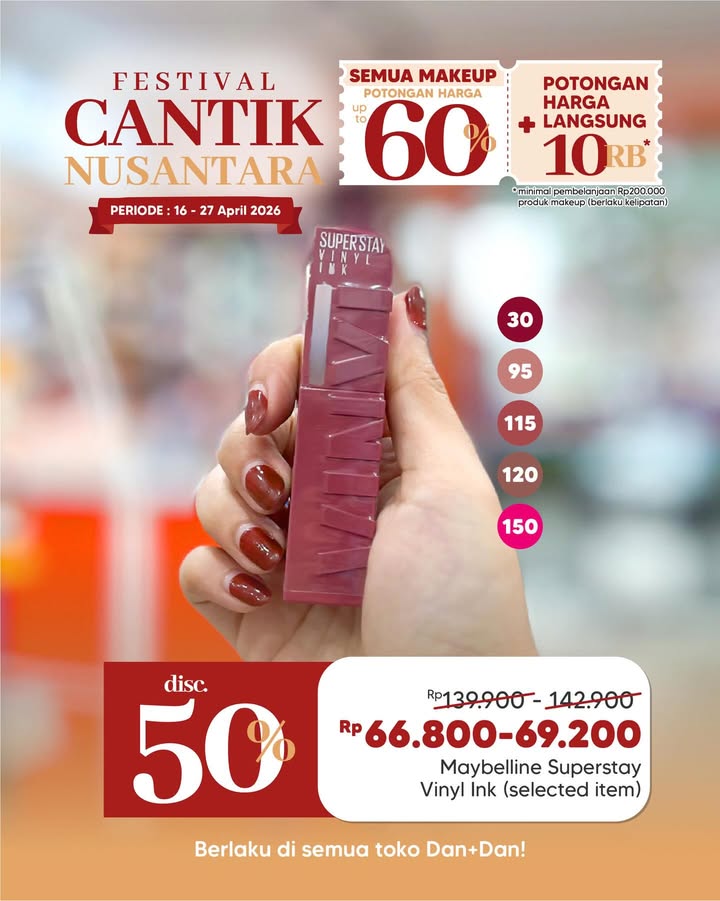 Promo spesial Kartini diskon sampai 60 masih ada Swipe untuk cek promo selengkapnya Semua makeup diskon up to 60...