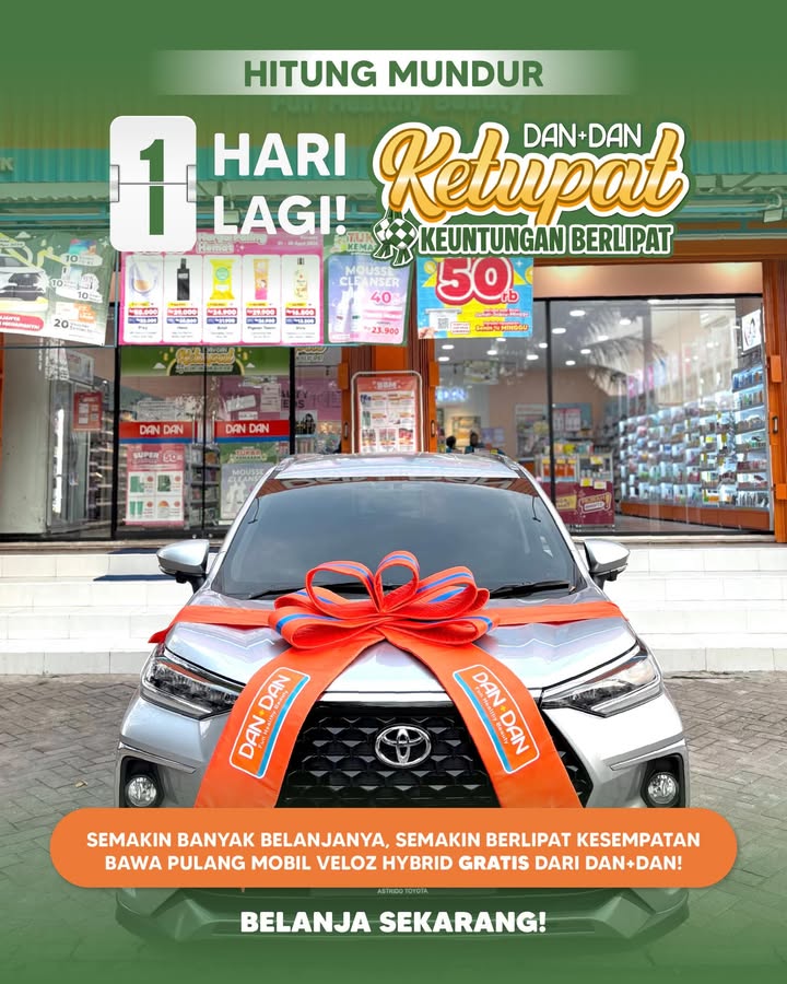 BESOK HARI TERAKHIR buat nambahin kupon undianmu Toyota Veloz Hybrid tinggal selangkah lagi Program KETUPAT Keun...