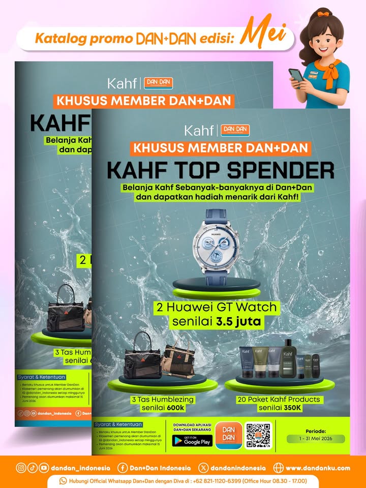 Katalog Dan Dan edisi Mei udah siap nih buat kamu ceki ceki Banyak new item, harga spesial, plus ada program TOP SPEND...