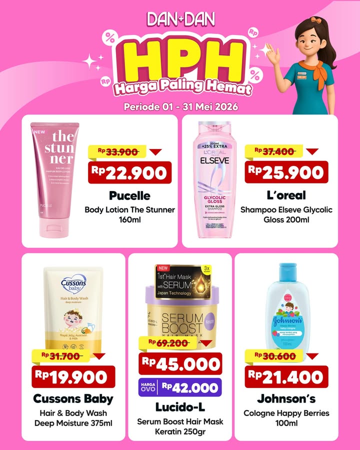 Harga Paling Hemat yang bikin dompet tetap aman tapi tetep bisa borong skincare haircare favorit kamu Dari bo...