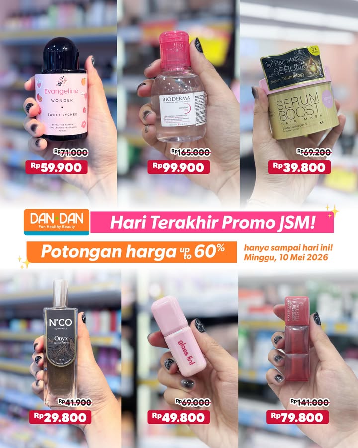 Promo JSM Jumat Sabtu Minggu Siap siap belanja hemat di Dan Dan dengan diskon hingga 60 Cuma berlaku weeken...