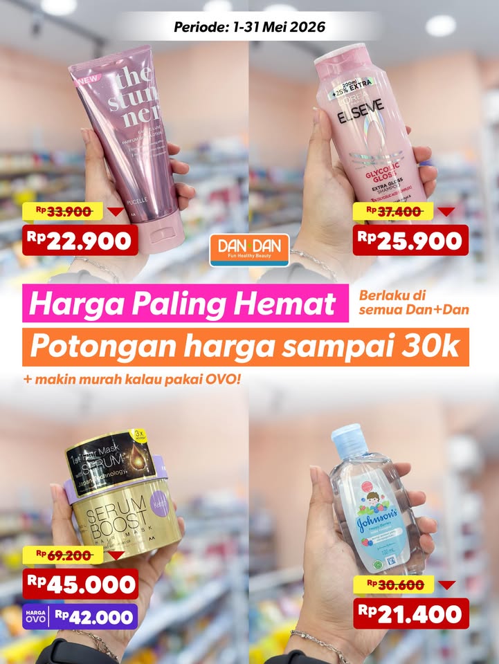 Belanja beauty essentials jadi makin hemat Diskon sampai 30K buat produk favorit kamu, mulai dari body care, hair ca...