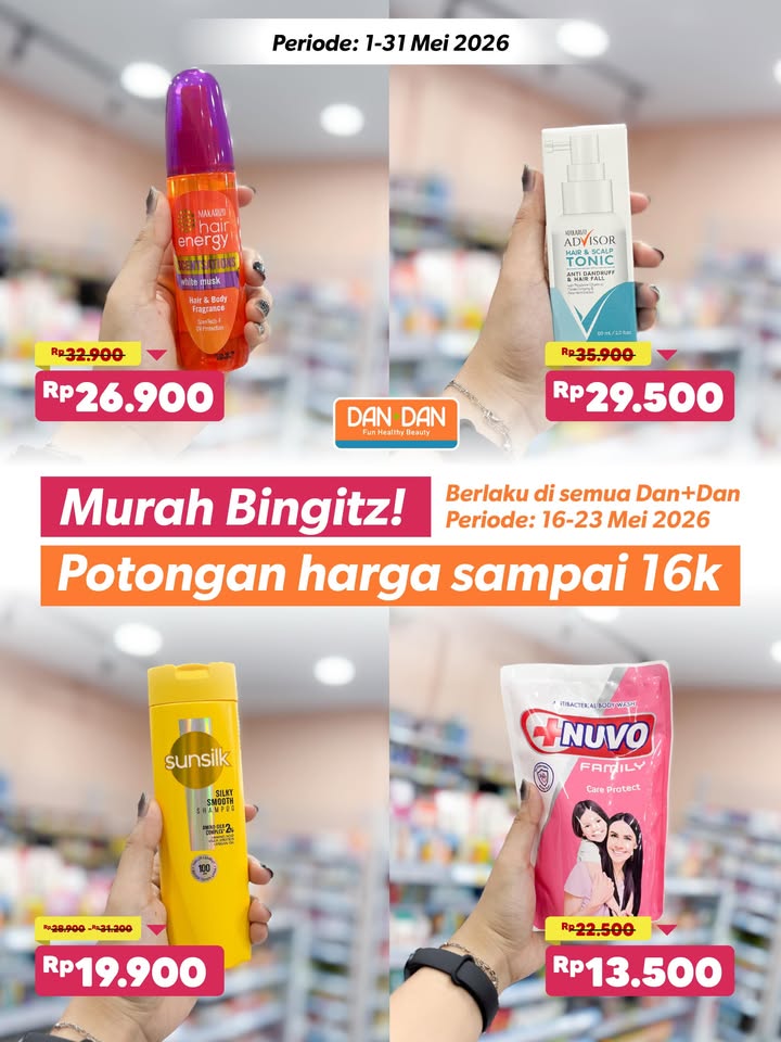 Murah Bingitz alert Potongan harga sampai 16k di Dan Dan Dari hair fragrance, tonic rambut, shampoo, sampai s...