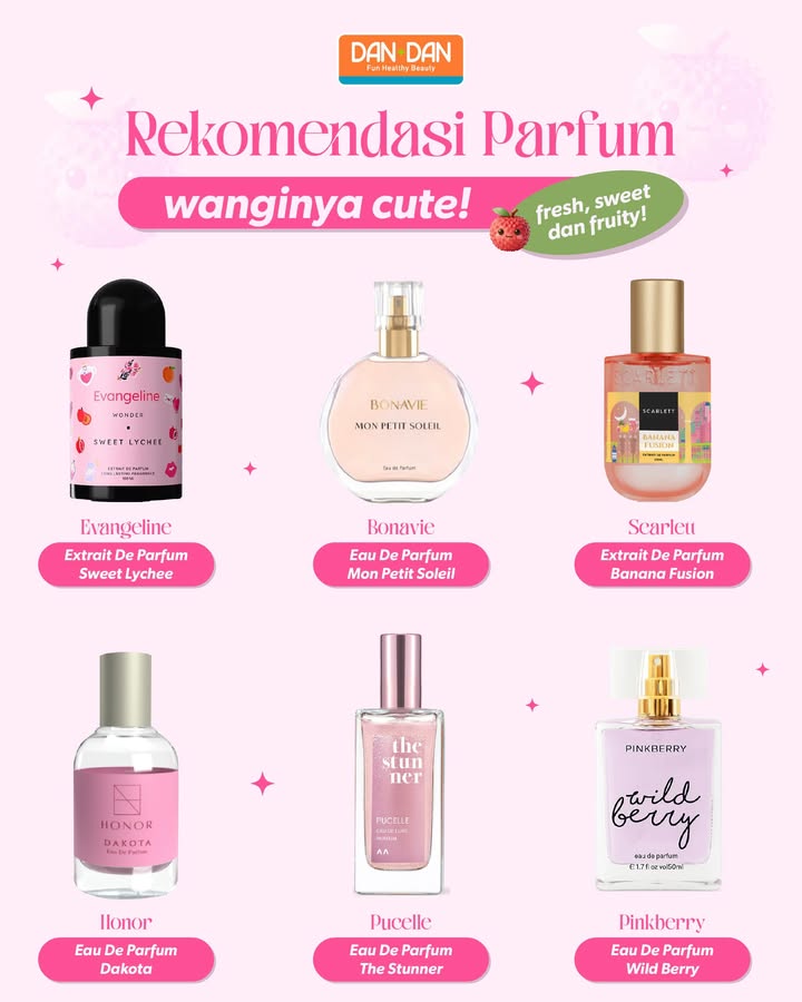 Parfum lokal sekarang udah nggak kalah sama brand luar Mulai dari yang cute fruity buat vibes ceria, powdery musk buat ke...