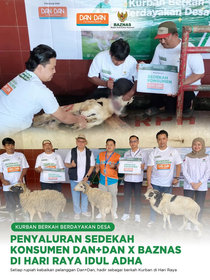 Setiap rupiah yang kamu belanjakan di Dan Dan, kini hadir sebagai daging kurban yang menghangatkan meja makan keluarga di de...