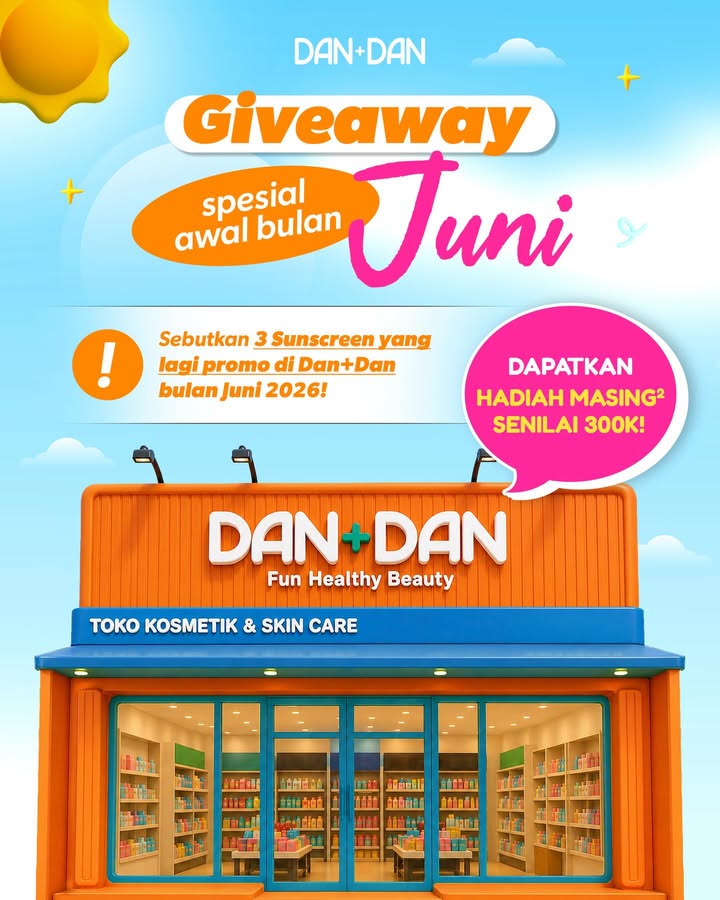 GIVEAWAY ALERT Sambil cek promo promo bulan ini, yuk ikutan giveaway Hadiahnya hampers produk dari Dan Dan senila...