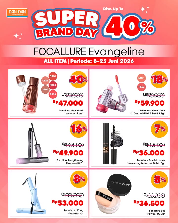 Super Brand Day focallurebeauty dan evangeline