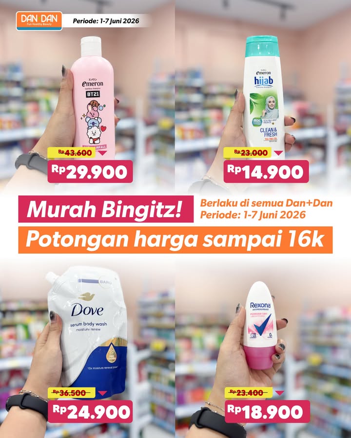 Cuma sampai hari ini Murah Bingitz, promo untuk produk produk self caremu Cek selengkapnya swipe left AyokeDanDan DanDa...
